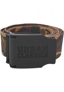 Urban Classics Woven Belt Rubbered Touch UC wood camo - 120cm