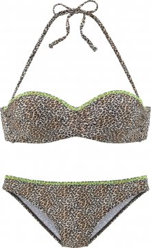 BUFFALO Bikiny béžová / svítivě zelená / černá