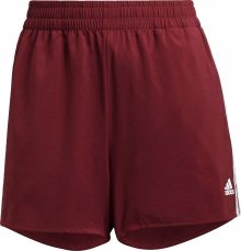 ADIDAS PERFORMANCE Sportovní kalhoty vínově červená / bílá