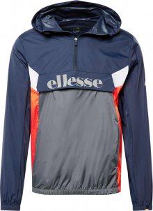 ELLESSE Sportovní bunda námořnická modř / bílá / stříbrně šedá / tmavě oranžová / jasně oranžová