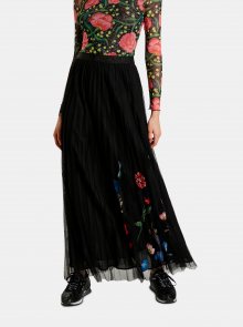 Černá květovaná maxi sukně Desigual Berro - L