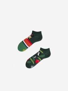 Tmavě zelené unisex vzorované kotníkové ponožky Many Mornings Feel Frida - 35-38
