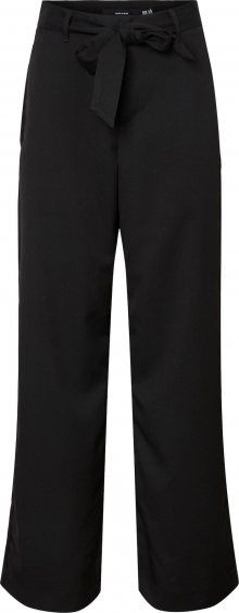 VERO MODA Kalhoty se sklady v pase černá
