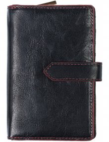SEGALI Dámská kožená peněženka 3743 black/red