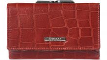 SEGALI Dámská kožená peněženka 3305 croco red