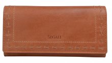 SEGALI Dámská kožená peněženka 7052 cognac