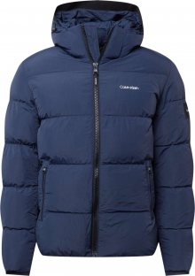 Calvin Klein Zimní bunda námořnická modř / černá / bílá