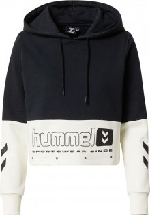 Hummel Sportovní mikina černá / barva bílé vlny