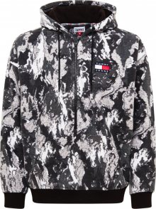 Tommy Jeans Fleecová mikina námořnická modř / kouřově šedá / režná / tmavě šedá / bílá