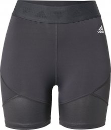 ADIDAS PERFORMANCE Sportovní kalhoty tmavě šedá / bílá