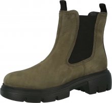 Paul Green Chelsea boty khaki / černá