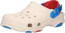 Crocs Pantofle krémová / královská modrá / červená třešeň / bílá