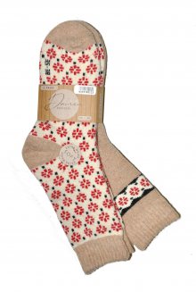 Dámské ponožky WiK 37851 Damen Extra Warm A\'2 biały-beżowy 39-42