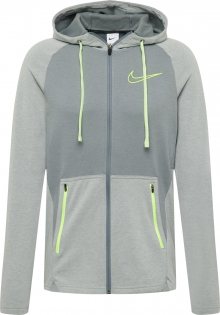 NIKE Sportovní mikina s kapucí tmavě šedá / šedá