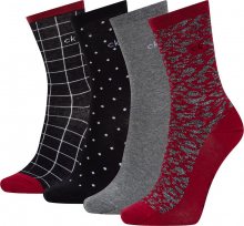 4PACK dámské ponožky Calvin Klein vícebarevné (100004533 003) uni Možnost vrácení zboží do 120 dnů!