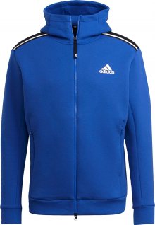 ADIDAS PERFORMANCE Sportovní mikina s kapucí modrá / bílá / černá