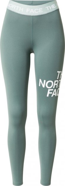 THE NORTH FACE Sportovní kalhoty světle zelená / bílá