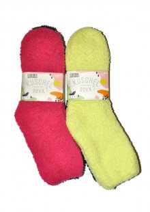 Dámské ponožky WiK 37408 Happy Kuschel Super Soft A\'2 błękitny-fuksja 35-42