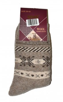 Dámské ponožky Ulpio GNG 9998 Thermo Wool Béžová 39-41