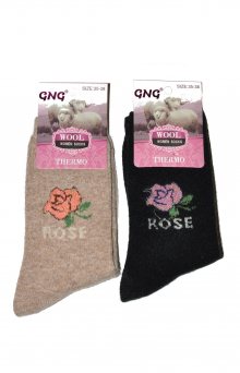Dámské ponožky Ulpio GNG 3010 Thermo Wool beżowy/lurex 35-38