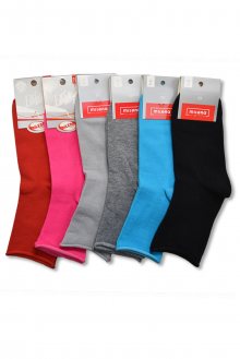 Hladké dámské ponožky mix barev 37-41