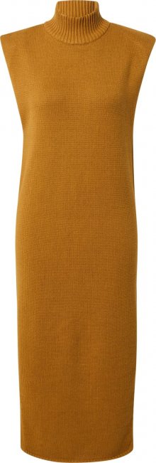 Gina Tricot Úpletové šaty zlatě žlutá