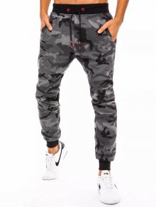 Dstreet Trendy tmavě šedé maskáčové tepláky