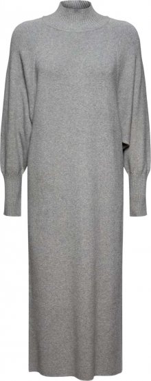 ESPRIT Úpletové šaty šedý melír