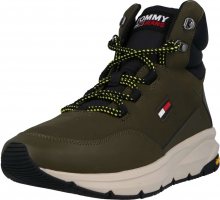 Tommy Jeans Šněrovací boty \'Hybrid\' zelená / černá / bílá / červená / marine modrá