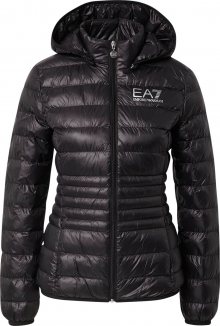 EA7 Emporio Armani Přechodná bunda černá / světle šedá