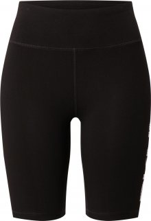 DKNY Performance Sportovní kalhoty černá / stříbrná