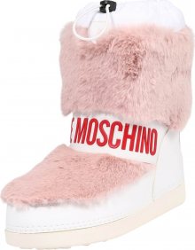 Love Moschino Sněhule bílá / růžová / červená