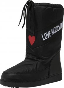 Love Moschino Sněhule černá / bílá / červená