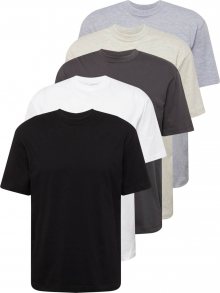 River Island Tričko starobéžová / antracitová / šedý melír / černá / bílá