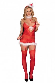 Vánoční kostým Niphrea - LivCo Corsetti L/XL Červená
