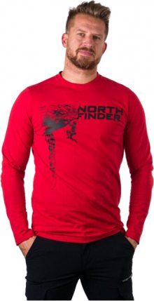 Northfinder Pánské triko Abdiel Regular Fit TR-3565OR 360 red M