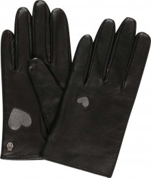 Roeckl Prstové rukavice \'Tuileries Touch\' stříbrná / černá