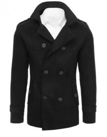 Pánský dvouřadý elegantní kabát MARCO černá