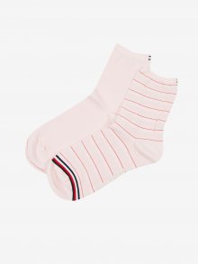 Sada dvou párů dámských ponožek v růžové barvě Tommy Hilfiger Underwear - 35-38