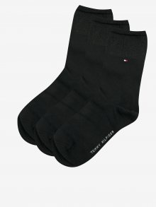 Sada pánských ponožek v černé barvě Tommy Hilfiger Sock 3P Sparkle Giftbox - 39-42