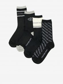 Set dámských ponožek v černé barvě Calvin Klein - ONE SIZE