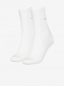 Sada dvou párů dámských ponožek v bílé barvě Calvin Klein Underwear - ONE SIZE