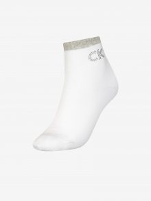 Bílé dámské ponožky Calvin Klein - ONE SIZE