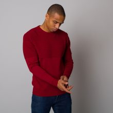 Moderní pánský svetr v barvě bordó 13055