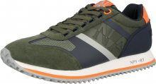 NAPAPIJRI Tenisky \'Larch\' khaki / námořnická modř / světle šedá / oranžová
