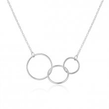 Beneto Módní stříbrný náhrdelník s kroužky AGS989/47