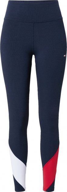 Tommy Sport Sportovní kalhoty námořnická modř / bílá / červená