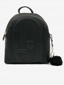 Černý dámský vzorovaný batoh s ozdobnými detaily Liu Jo