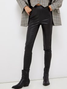 Černé dámské koženkové kalhoty Liu Jo - M