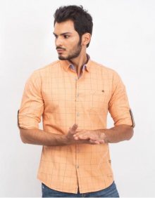 Světle oranžová pánská košile Hunter